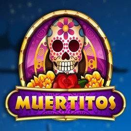 Muertitos slot logo by Red Rake Gaming at Robocat Casino